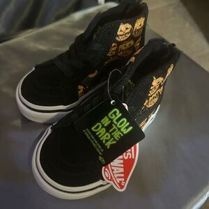 Vans Black and Orange Pumpkin High-Tops